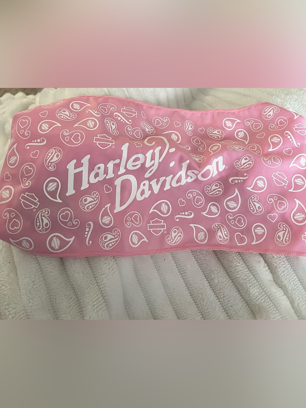 Harley-Davidson Pink Classic Bandana Knotty Band Head Wrap
